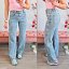 Jeans Flores Bordadas